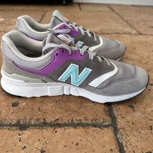 New Balance Gray and Purple Athletic Shoes